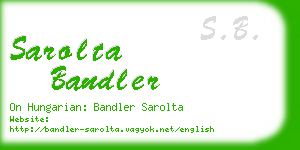 sarolta bandler business card